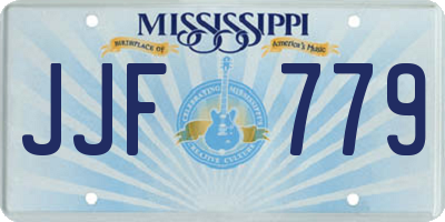 MS license plate JJF779