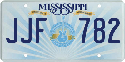 MS license plate JJF782