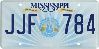 MS license plate JJF784