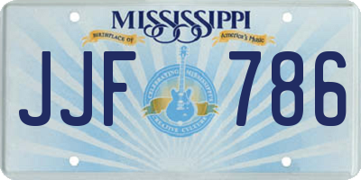 MS license plate JJF786