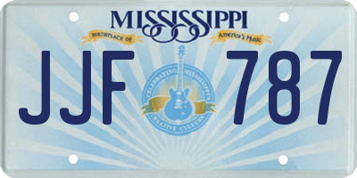 MS license plate JJF787