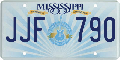MS license plate JJF790