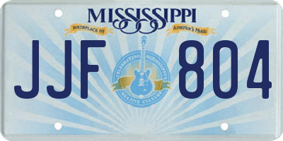 MS license plate JJF804