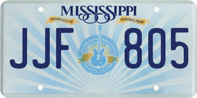 MS license plate JJF805