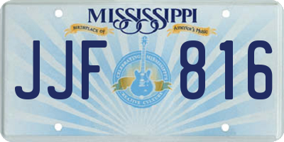 MS license plate JJF816