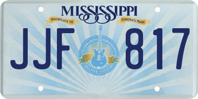 MS license plate JJF817