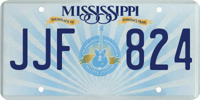 MS license plate JJF824