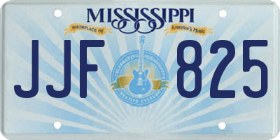 MS license plate JJF825