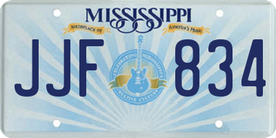 MS license plate JJF834