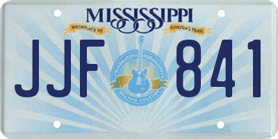 MS license plate JJF841