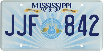 MS license plate JJF842