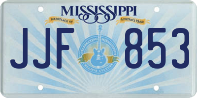 MS license plate JJF853