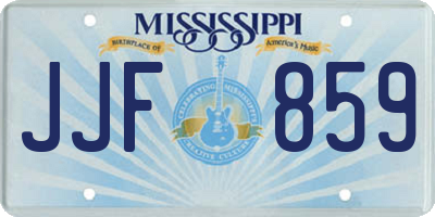 MS license plate JJF859