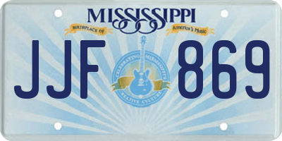 MS license plate JJF869