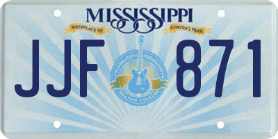 MS license plate JJF871