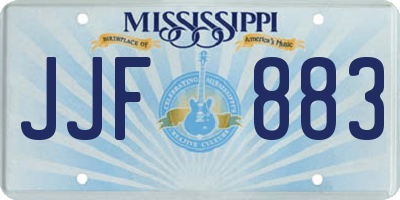 MS license plate JJF883