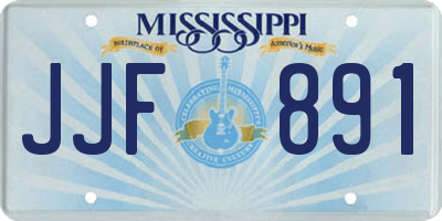 MS license plate JJF891