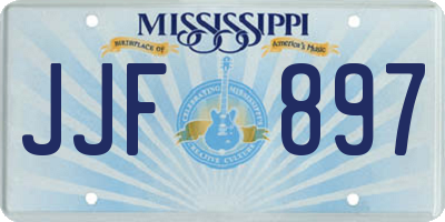 MS license plate JJF897