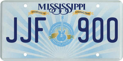 MS license plate JJF900