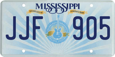 MS license plate JJF905
