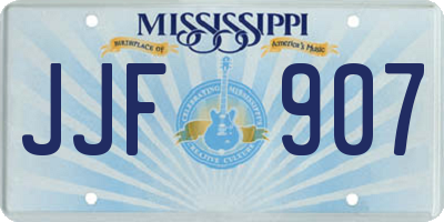 MS license plate JJF907