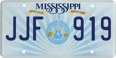 MS license plate JJF919
