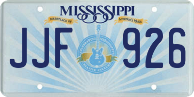 MS license plate JJF926