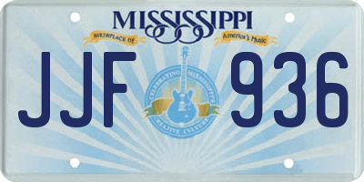 MS license plate JJF936