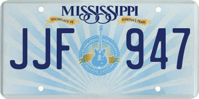 MS license plate JJF947