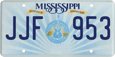 MS license plate JJF953