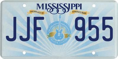MS license plate JJF955