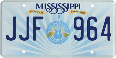 MS license plate JJF964