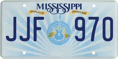 MS license plate JJF970