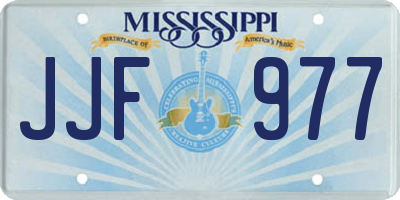MS license plate JJF977