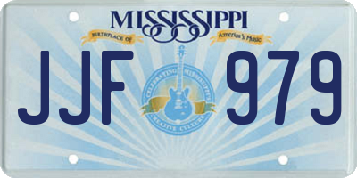 MS license plate JJF979