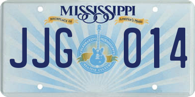 MS license plate JJG014