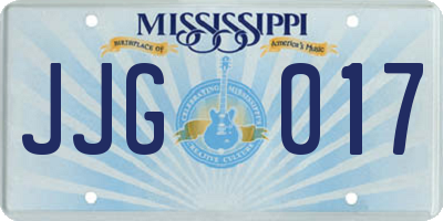 MS license plate JJG017