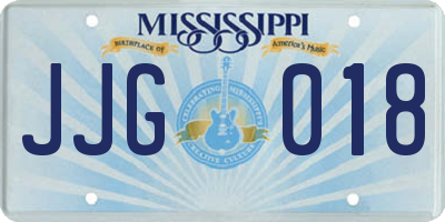 MS license plate JJG018