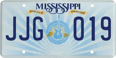 MS license plate JJG019