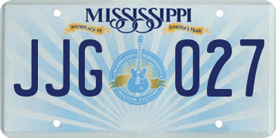 MS license plate JJG027