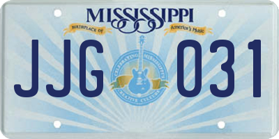MS license plate JJG031