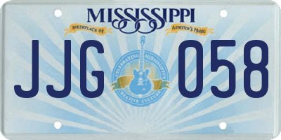 MS license plate JJG058