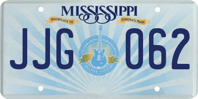 MS license plate JJG062