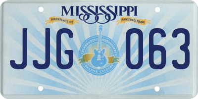 MS license plate JJG063