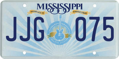 MS license plate JJG075