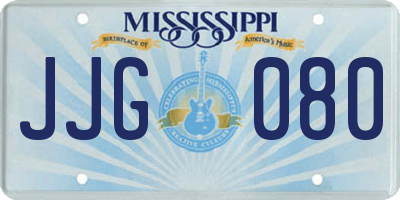 MS license plate JJG080