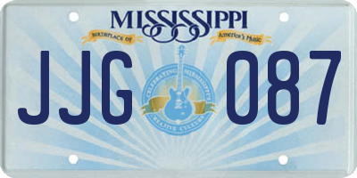 MS license plate JJG087