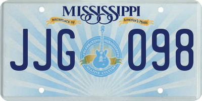 MS license plate JJG098