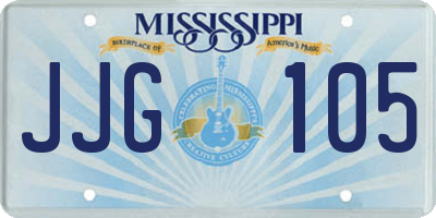 MS license plate JJG105