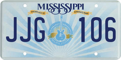MS license plate JJG106